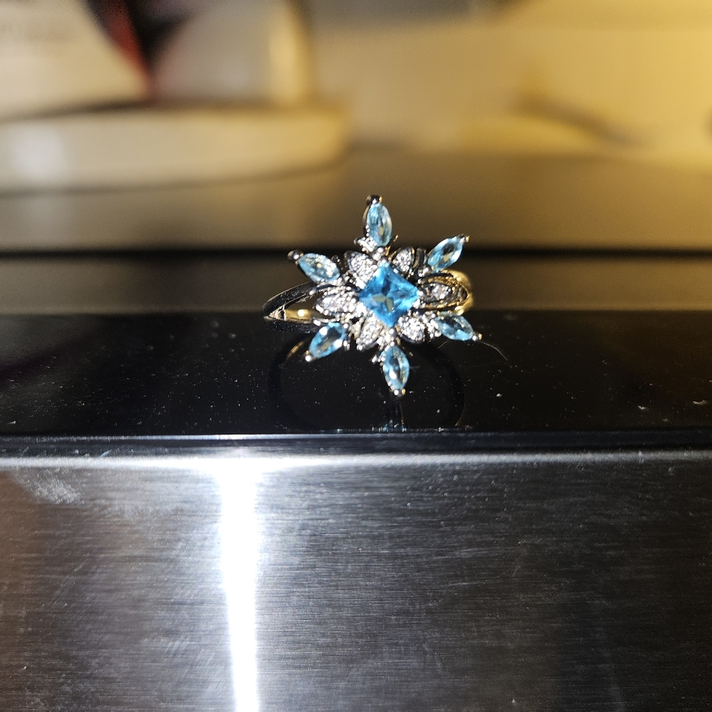 925 sterling silver snowflake ring
